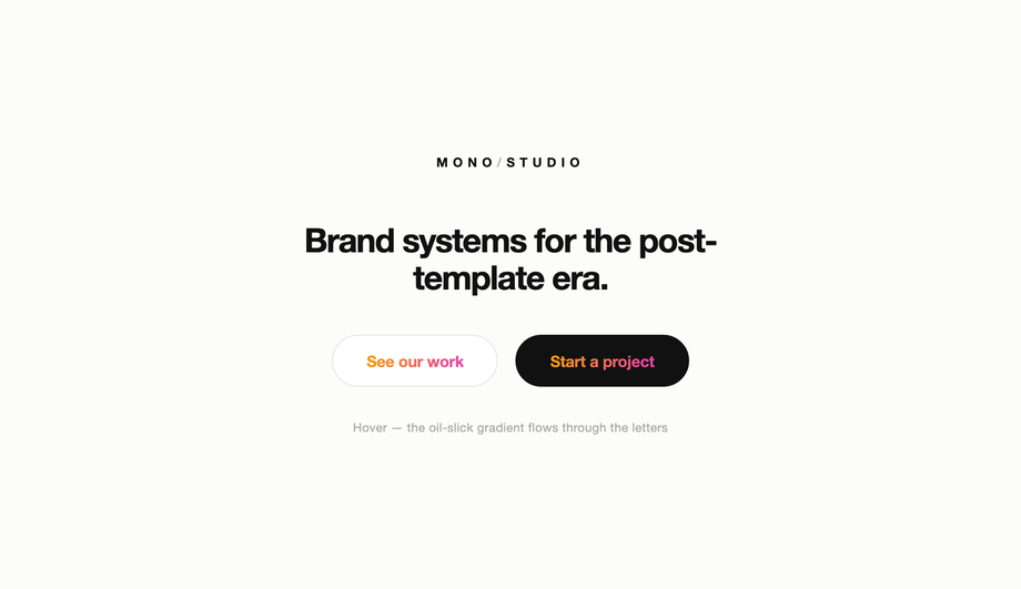 CSS Gradient Text Button — preview