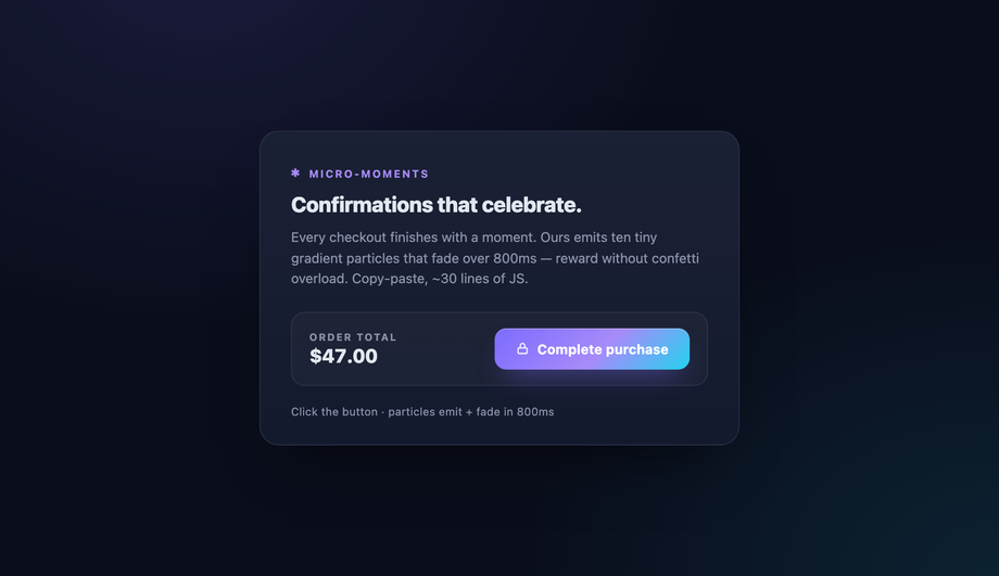 CSS Gradient Trail Button — preview