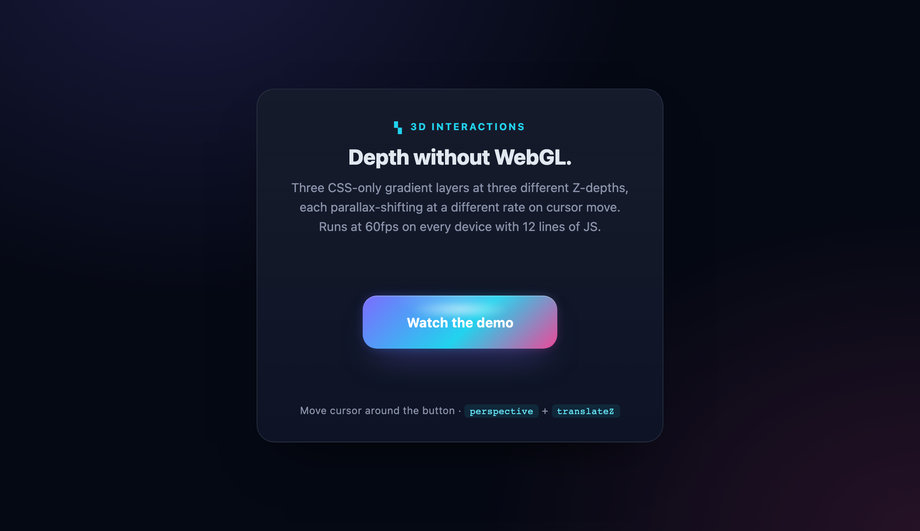 CSS Layered Depth Gradient Button — preview
