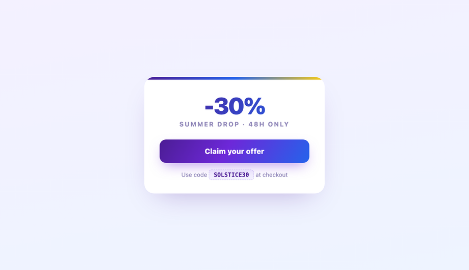 CSS Shiny Gradient Button Effect — preview