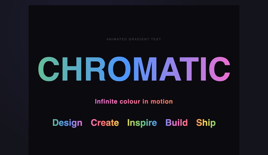 CSS Animated Gradient Text Flow — preview
