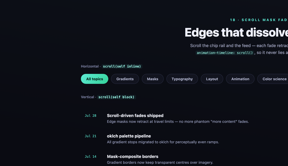 Gradient Scroll Mask Fade — preview