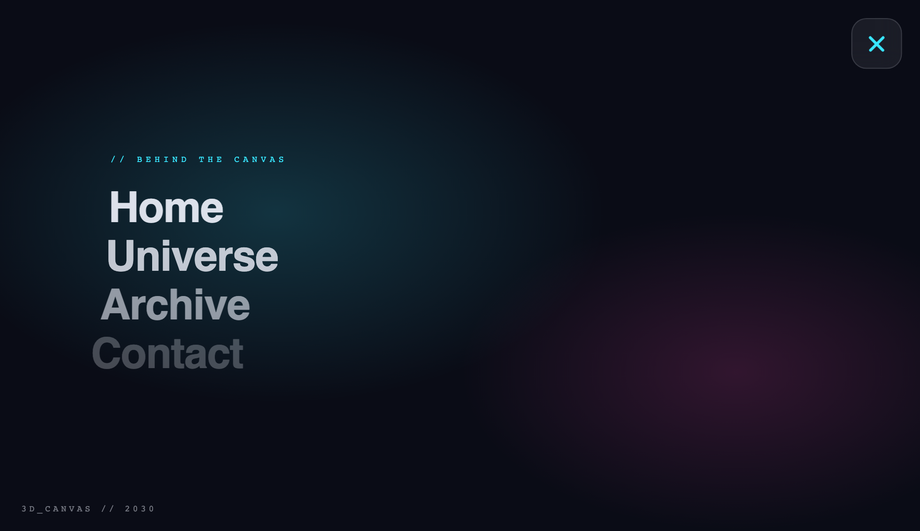 3D Rotating Canvas Mobile Hamburger Menu — preview