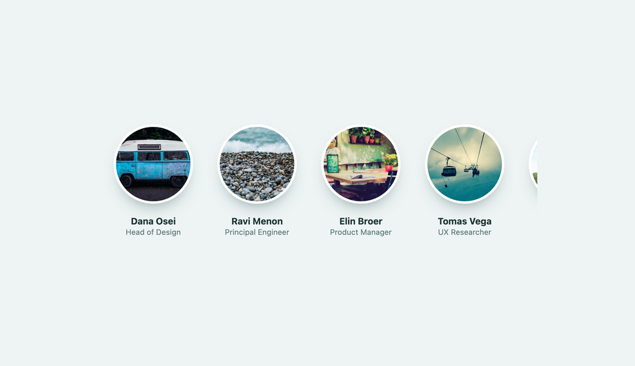 Meet the Team Slider — preview
