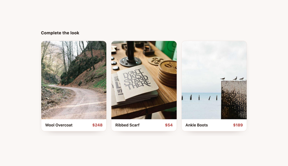 Shop the Look Card Slider — preview