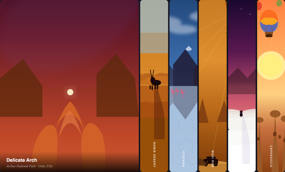 CSS Accordion Image Gallery — preview