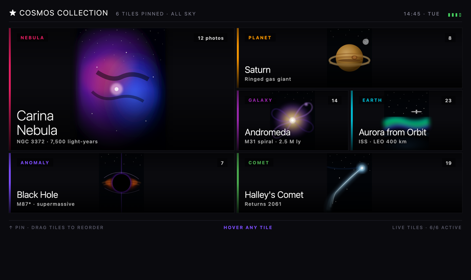 CSS Metro Tile Grid Gallery — preview