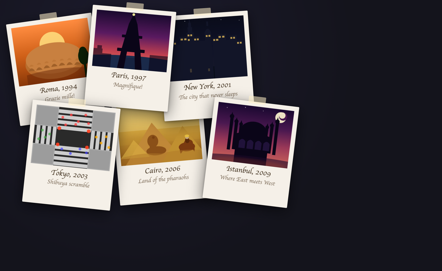 CSS Scattered Photos Gallery — preview