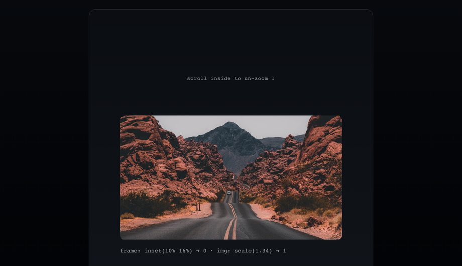 Parallax Scale & Un-Zoom Reveal — preview