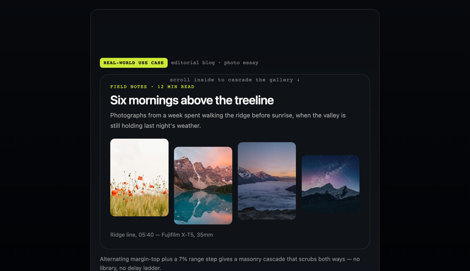 Staggered Multi-Column Grid Reveal — preview