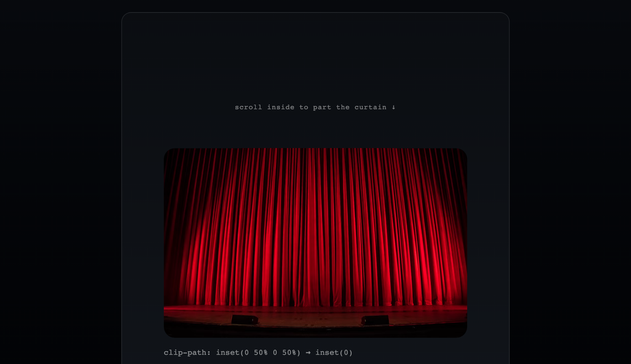 Vertical Clip-Path Curtain Reveal — preview