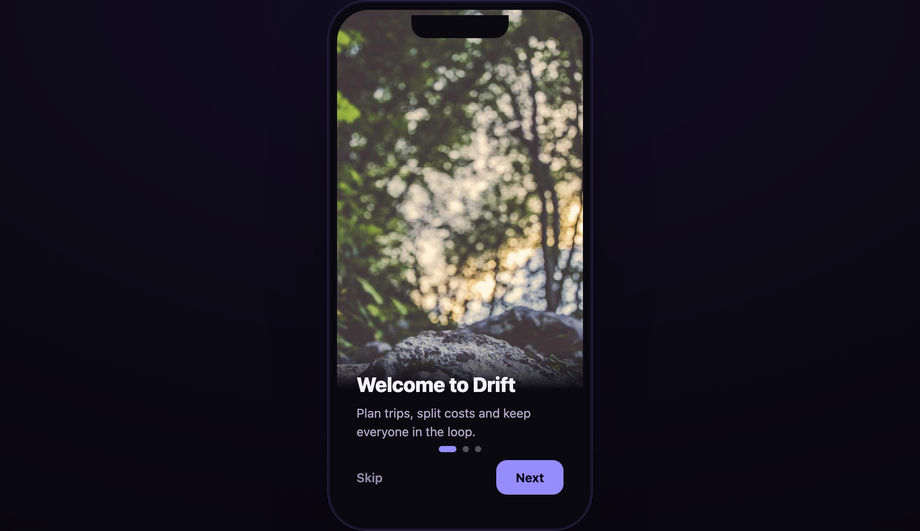 App-Style Onboarding Scroller — preview