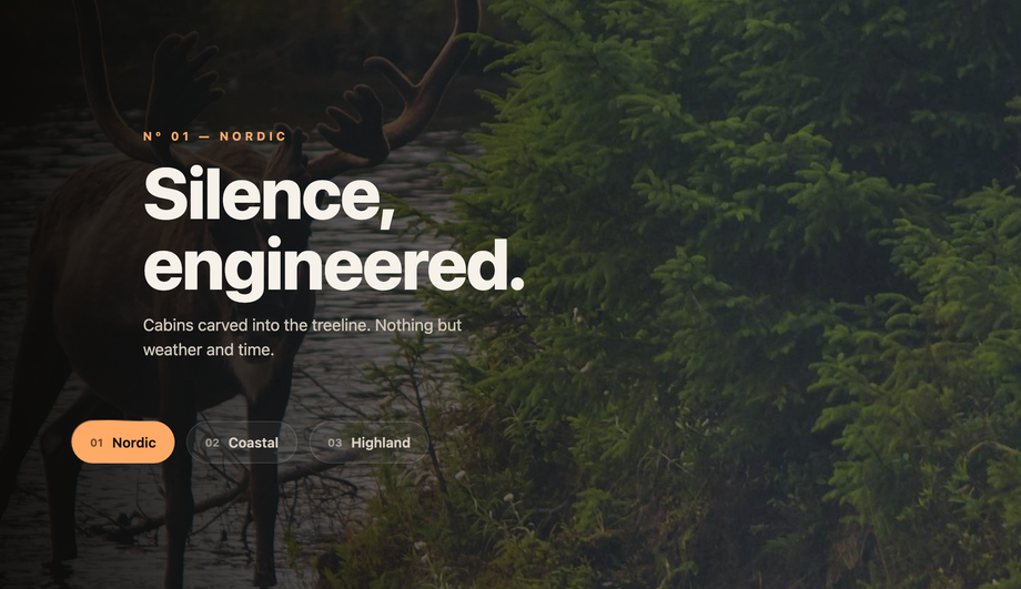 Full-Screen Split Hero Image Slider — preview