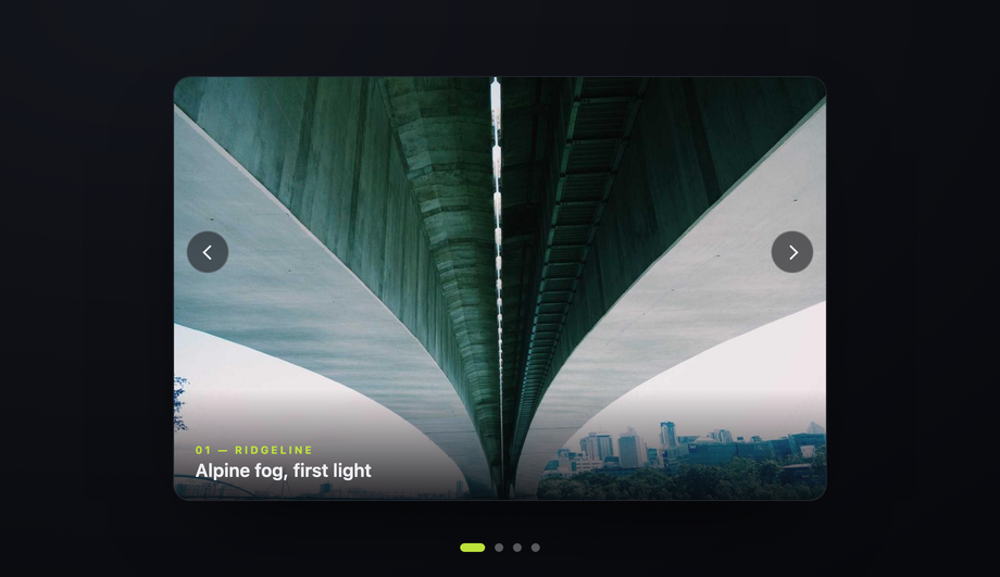 Pure CSS No-JS Performance Image Slider — preview