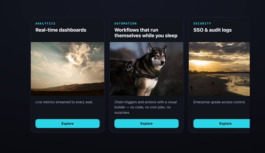 Subgrid Synchronized Card Slider — preview