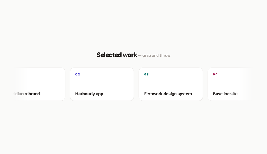 Draggable Marquee with Inertia — Grab, Throw, Auto-Resume — preview