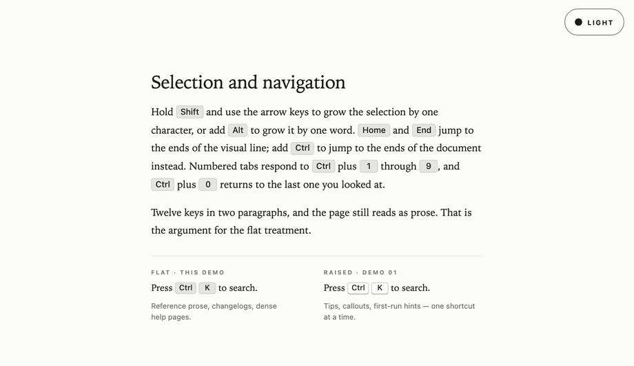 Flat Minimalist Keycap for Body Text — preview