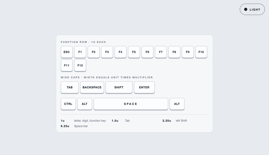 Function Keys and Wide Space Bar Caps — preview