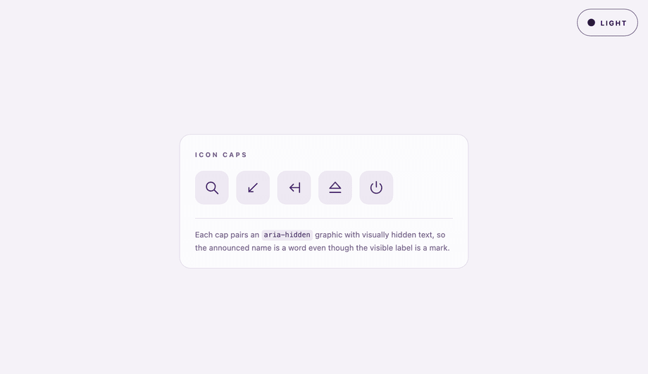 Icon Only Keys with Inline SVG — preview