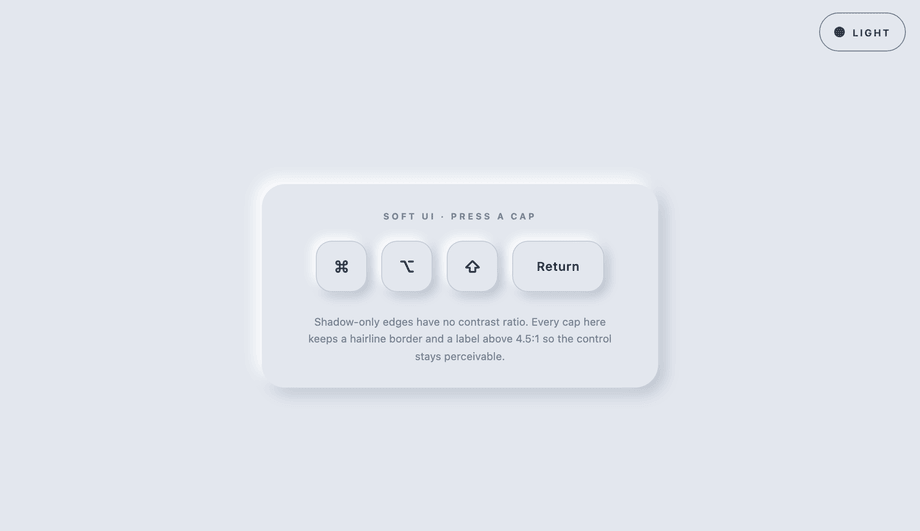 Neumorphic Soft UI Keycap — preview