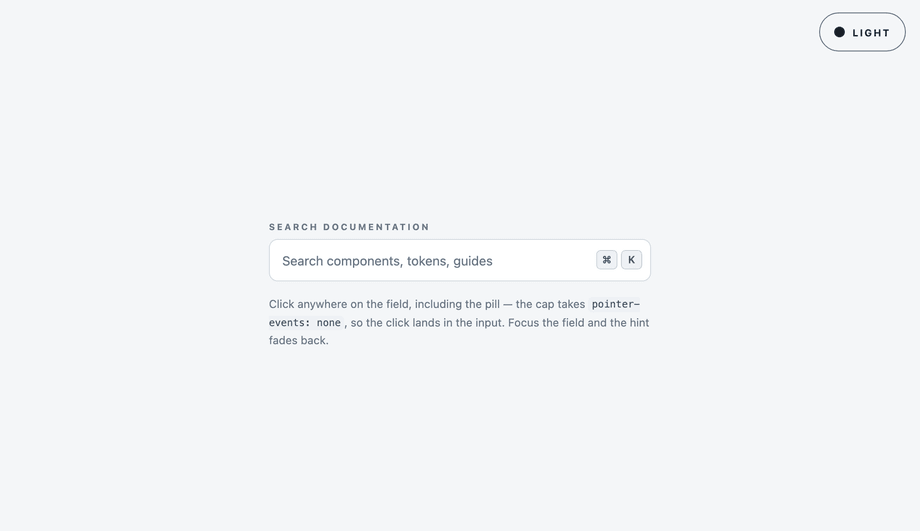 Search Bar Shortcut Hint with Kbd — preview