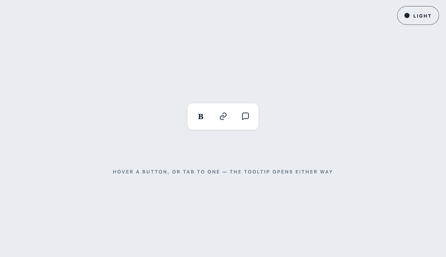 Tooltip with Kbd Shortcut Hint — preview