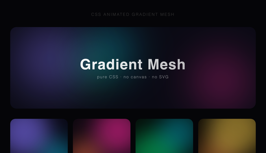 CSS Animated Gradient Mesh Background — preview
