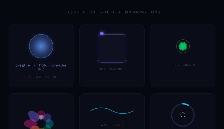 CSS Breathing Animation Meditation — preview