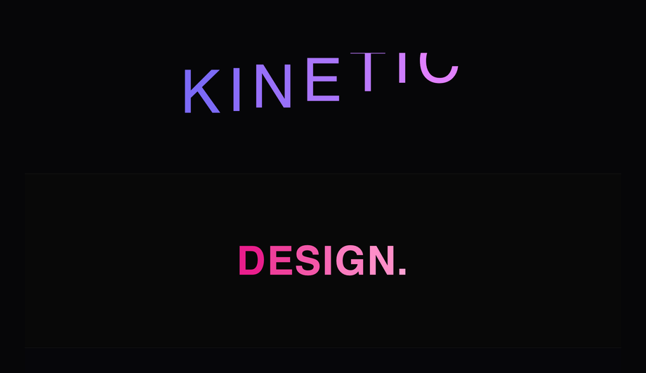 CSS Kinetic Typography Animation — preview