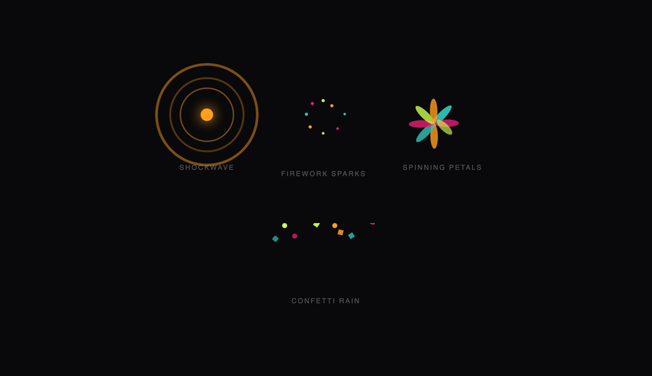 CSS Particle Burst Animation — preview