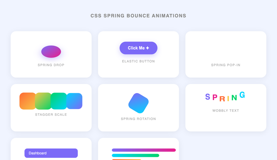 CSS Spring Bounce Animation — preview