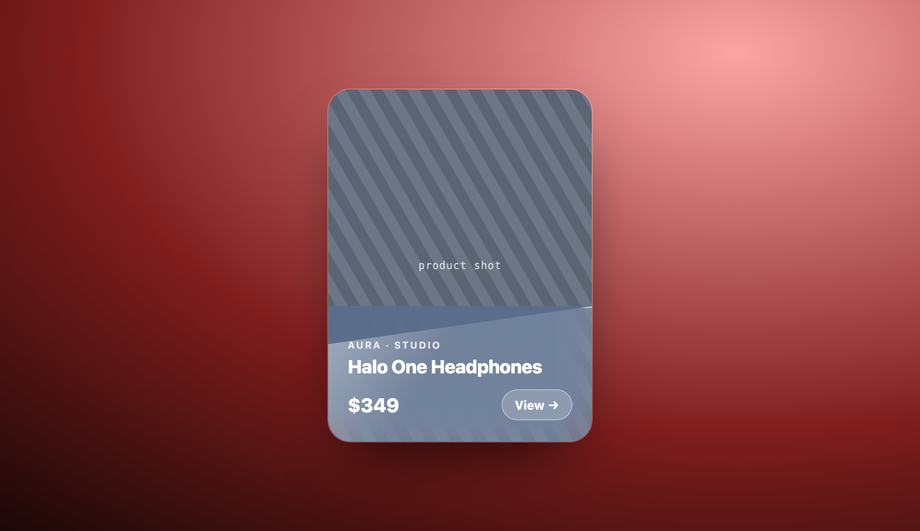 Glassmorphic Product Feature Card — preview