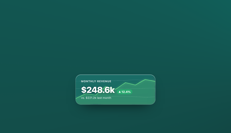 Liquid Glass Analytics Widget — preview