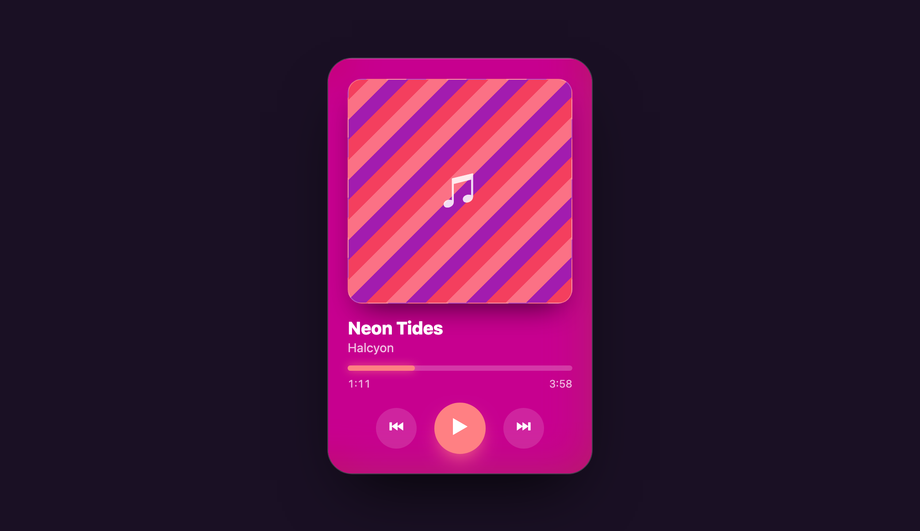 Refractive Music Player Widget — preview