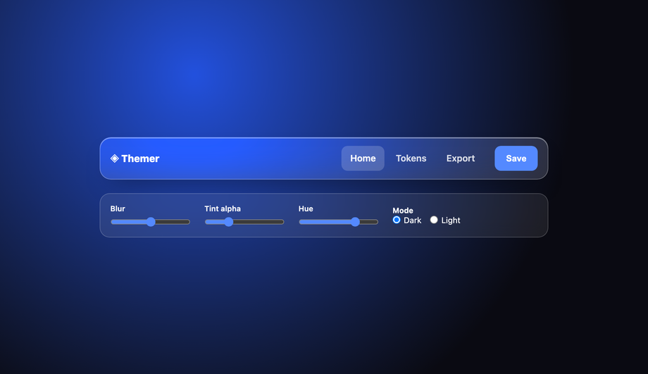CSS Variables Theme Generator — preview