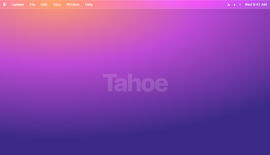 macOS Tahoe Menu Bar — preview