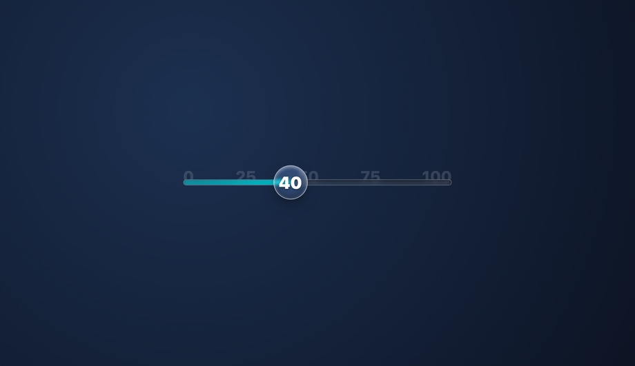 Liquid Glass Slider / Range Input — preview