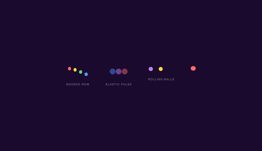 CSS Bouncing Balls Loader — preview