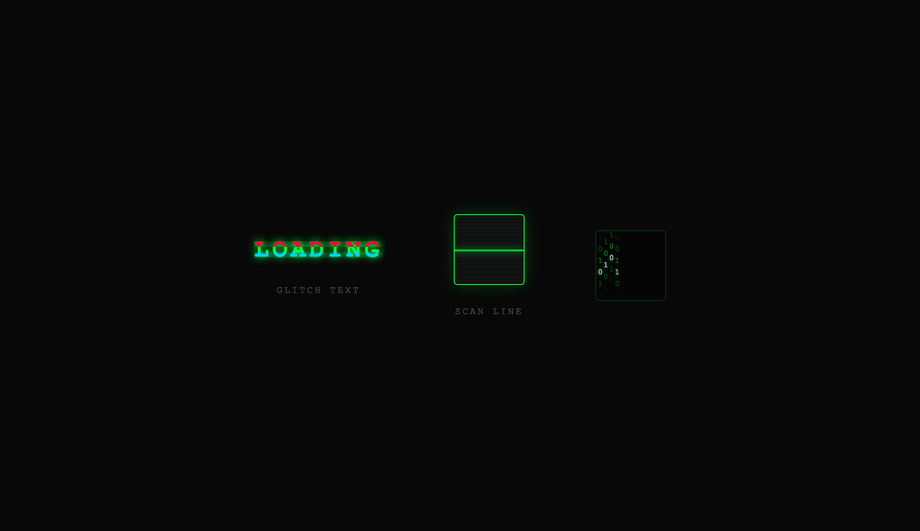 CSS Glitch Flicker Loader — preview