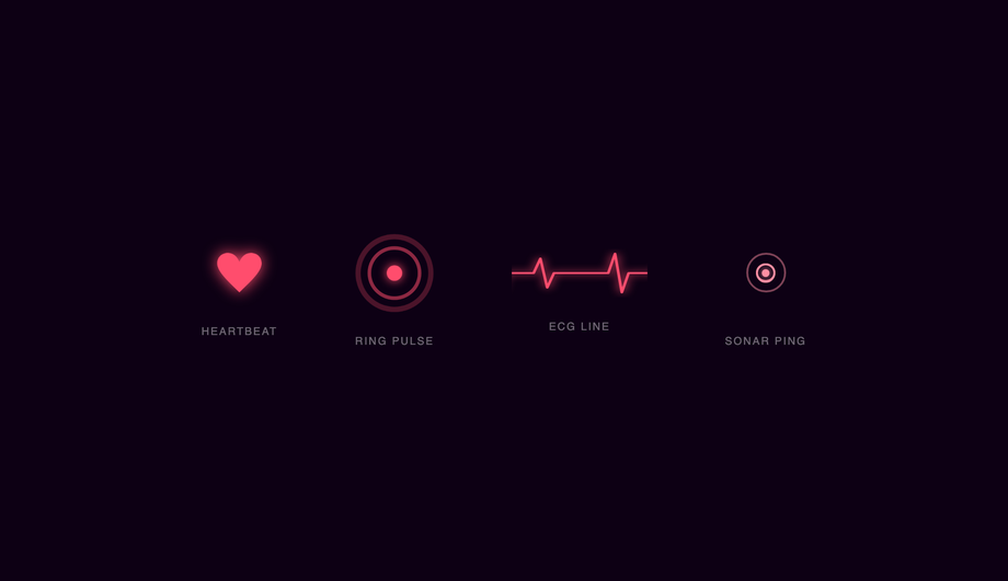 CSS Heartbeat Pulse Loader — preview