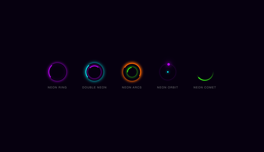 CSS Neon Arc Spinner — preview
