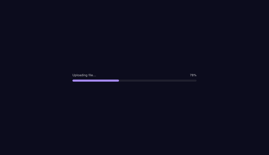 CSS Progress Bar Loader — preview