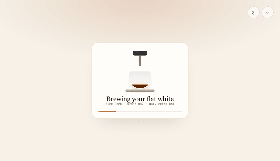 Coffee Cup Brewing Loading Animation — preview