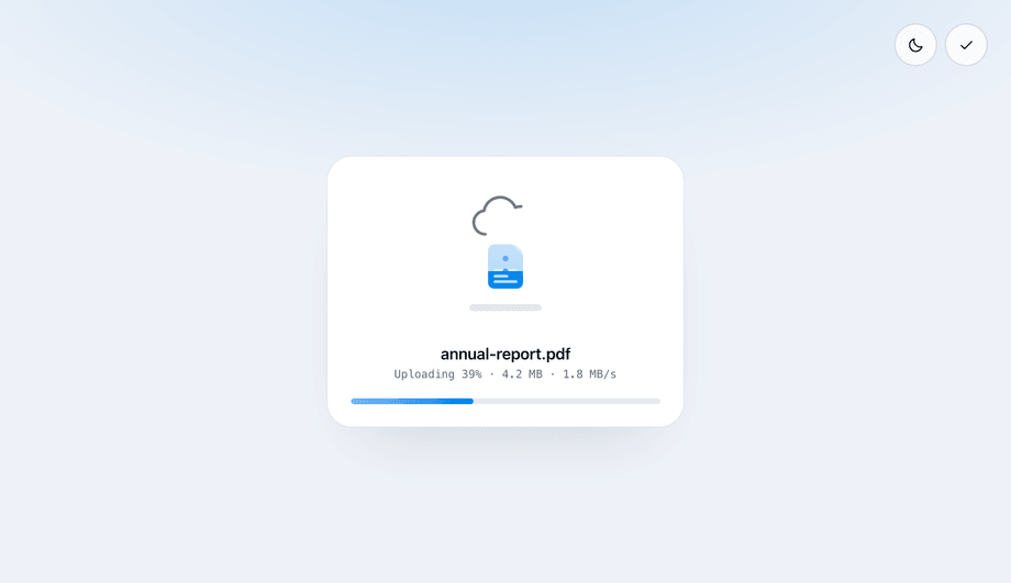 File Upload Cloud Sync Loading Animation — preview