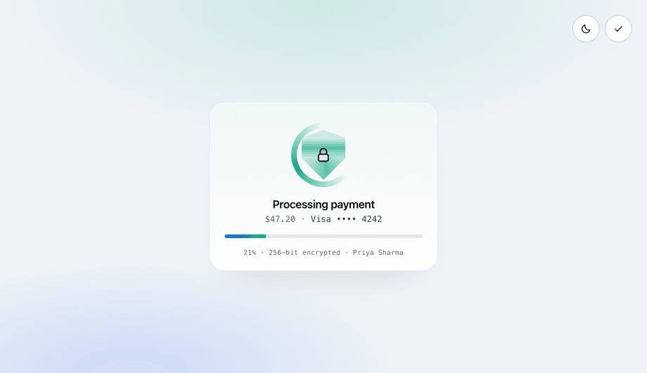 Fintech Transaction Processing Shield Loader — preview