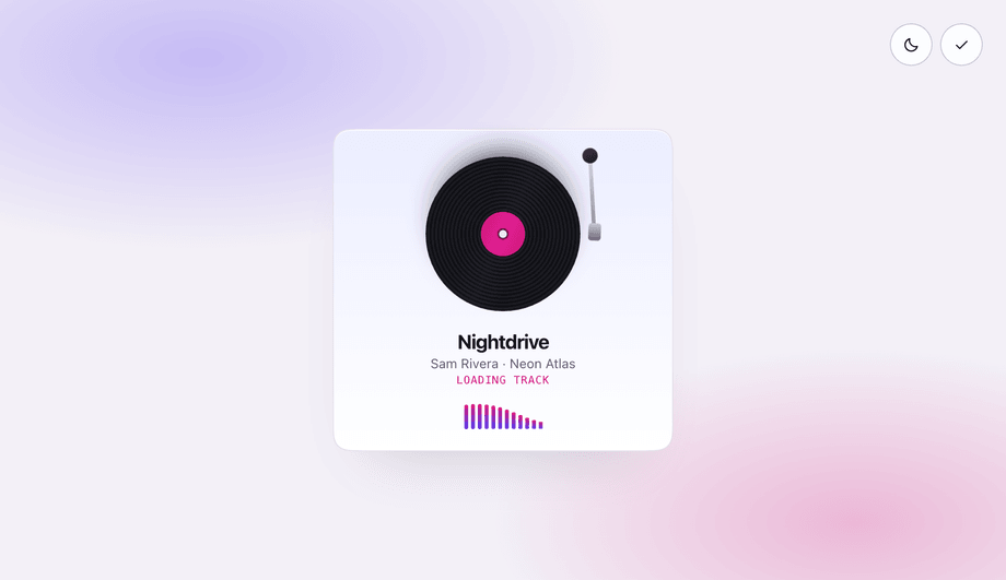 Music Player Vinyl Spin Loading Animation — preview