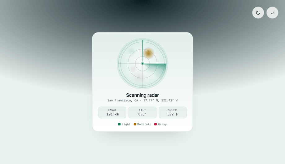 Weather Radar Sweep Loading Animation — preview