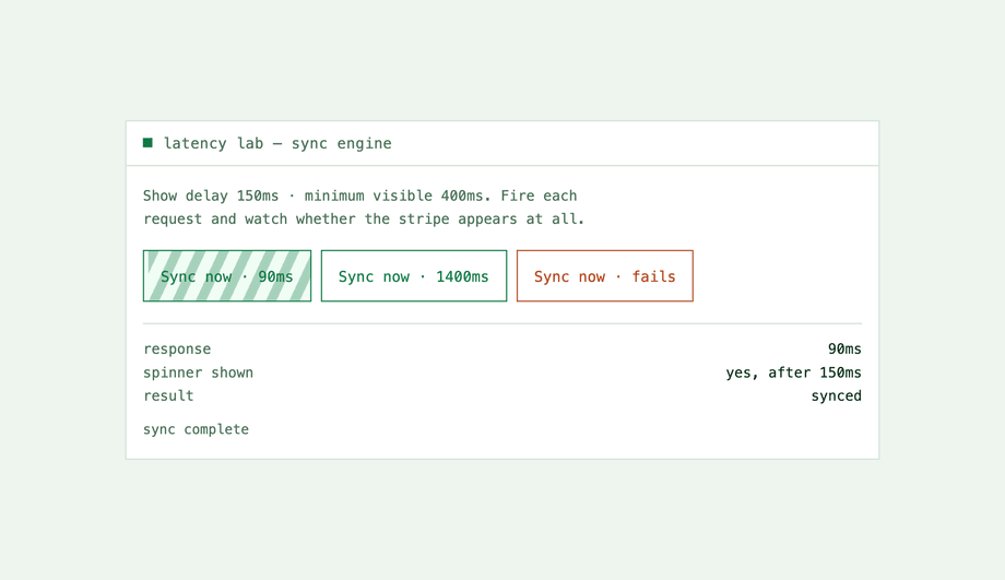 Debounced Minimum Spinner Duration — preview