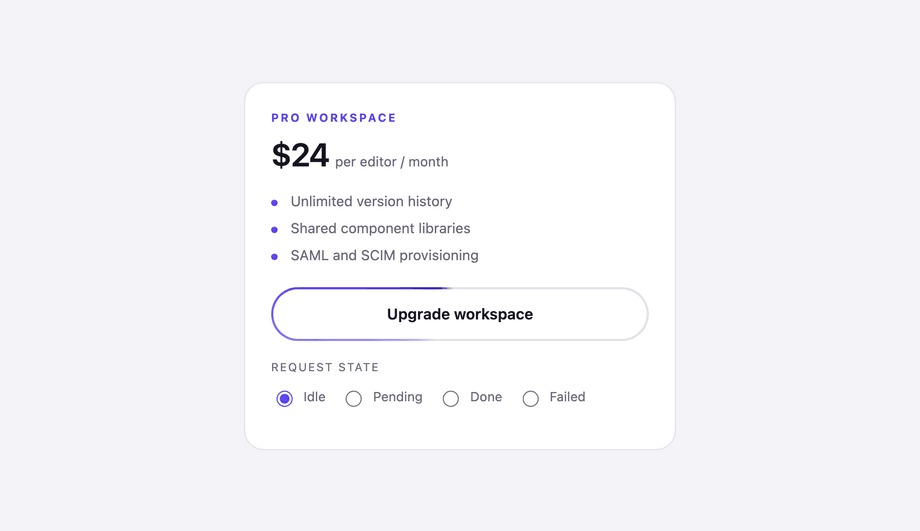 Gradient Border Trace Loading Button — preview