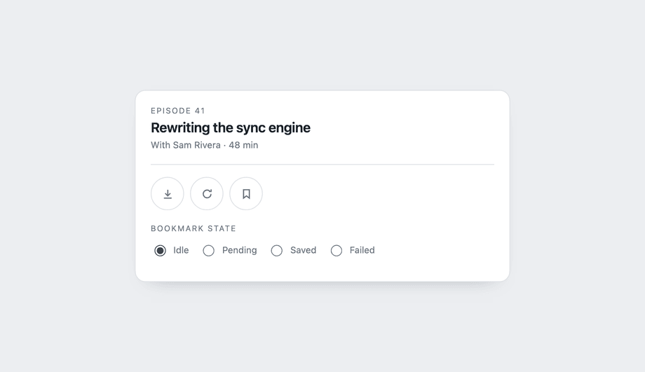 Icon Only Circular Loading Button — preview